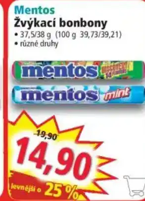 Norma Mentos Žvýkací bonbony nabídka
