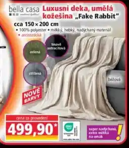 Norma Luxusní deka, umělá kožešina „,Fake Rabbit" nabídka