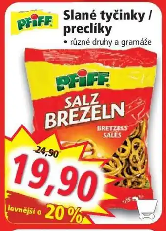 Norma Slané tyčinky / preclíky nabídka
