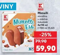 Kaufland Mimelli zmrzlina v mléčné čokoládě nabídka