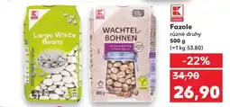 Kaufland Fazole různé druhy nabídka
