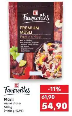 Kaufland Favourites Premium Müsli nabídka