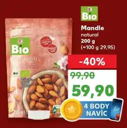 Kaufland Mandle natural 200 g nabídka