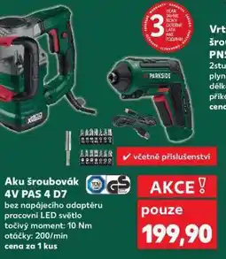 Kaufland Aku šroubovák 4V PAS 4 D7 nabídka