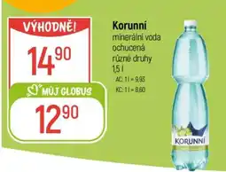 Globus Korunní minerální voda ochucená různé druhy 1,5 l nabídka