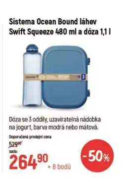 Globus Sistema Ocean Bound láhev Swift Squeeze 480 ml a dóza 1,1 l nabídka