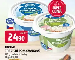 Terno Ranko tradiční pomazánkové nabídka