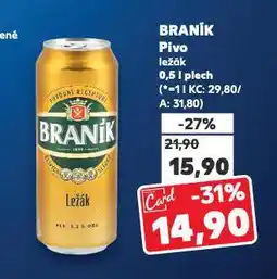 Kaufland Pivo braník nabídka