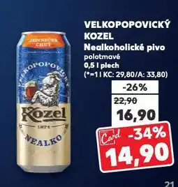 Kaufland Pivo velkopopovický kozel nealko nabídka