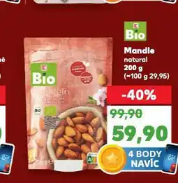 Kaufland Bio mandle nabídka