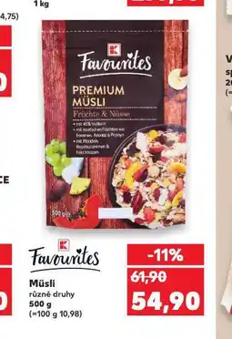 Kaufland Müsli nabídka