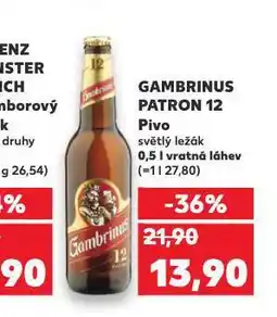 Kaufland Pivo gambrinus nabídka