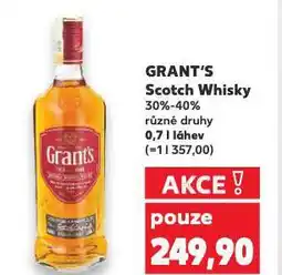 Kaufland Grant's triple wood whisky nabídka