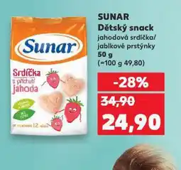 Kaufland Sunar dětský snack nabídka