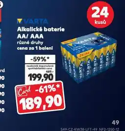 Kaufland Alkalické baterie nabídka