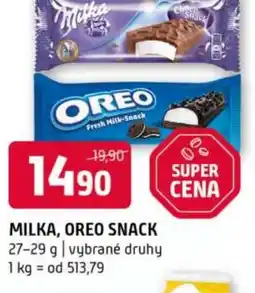 Terno Milka, oreo snack nabídka