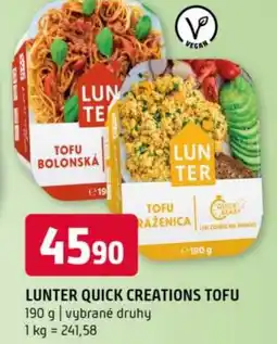 Terno Lunter quick creations tofu nabídka