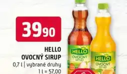 Terno Hello ovocný sirup nabídka
