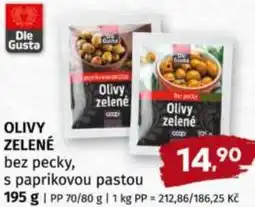 Terno Olivy zelené bez pecky, s paprikovou pastou nabídka