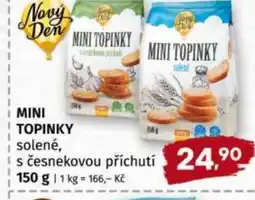 Terno Mini topinky solené, s česnekovou příchutí nabídka