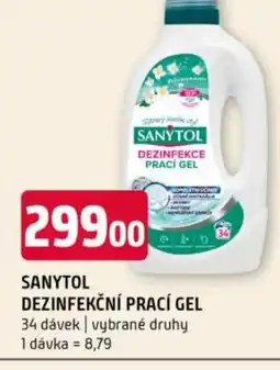 Terno Sanytol dezinfekční prací gel nabídka