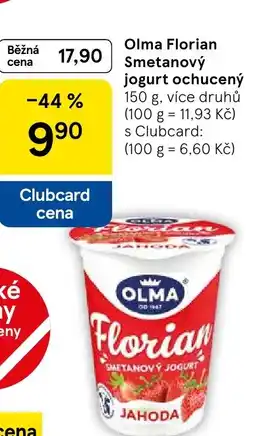 Tesco OLMA Florian Smetanový jogurt ochucený nabídka