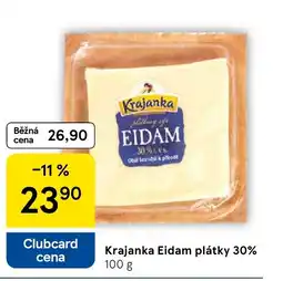 Tesco Krajanka Eidam plátky 30% nabídka