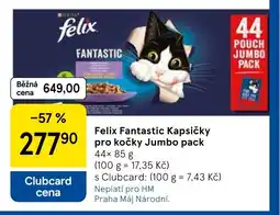 Tesco Felix Fantastic Kapsičky pro kočky Jumbo pack nabídka