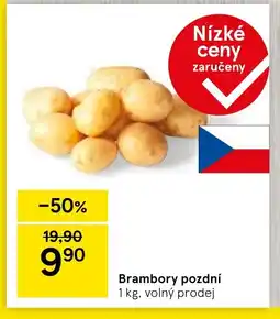 Tesco Brambory pozdní nabídka