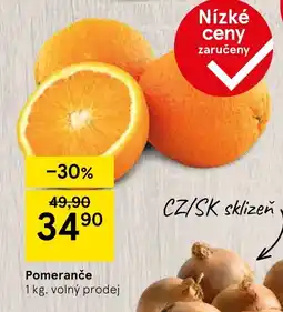 Tesco Pomeranče nabídka