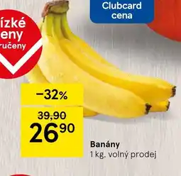Tesco Banány nabídka