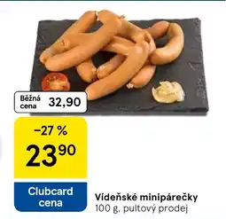 Tesco Vídeňské minipárečky nabídka