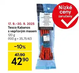 Tesco Tesco Kabanos s vepřovým masem nabídka