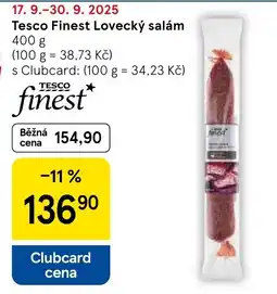 Tesco Tesco Finest Lovecký salám nabídka