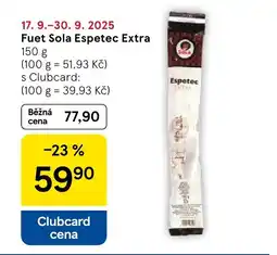 Tesco Fuet Sola Espetec Extra nabídka