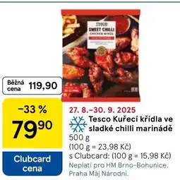 Tesco Tesco Kuřecí křídla ve sladké chilli marinádě nabídka