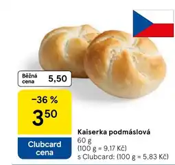 Tesco Kaiserka podmáslová nabídka