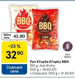 Tesco Pan Křupka Křupky BBQ nabídka