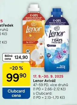 Tesco Lenor Aviváž nabídka