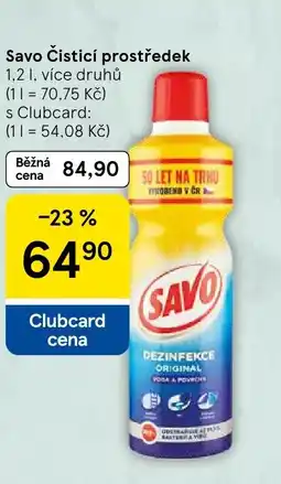 Tesco SAVO Čisticí prostředek nabídka