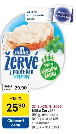 Tesco Milko žerve nabídka