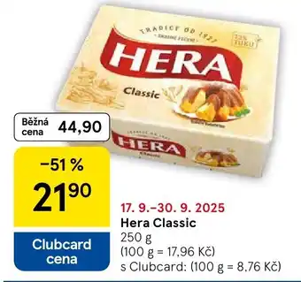 Tesco HERA Classic nabídka