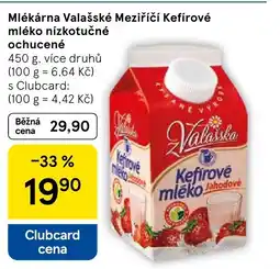 Tesco Mlékárna Valašské Meziříčí Kefírové mléko nízkotučné ochucené nabídka