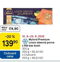 Tesco Mylord Premium Losos obecný porce z filé bez kostí nabídka