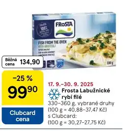 Tesco Frosta Labužnické rybí filé nabídka