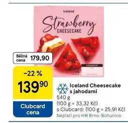 Tesco Iceland Cheesecake s jahodami nabídka