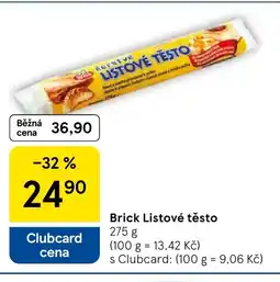 Tesco Brick Listové těsto nabídka