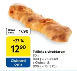 Tesco Tyčinka s cheddarem nabídka
