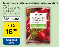 Tesco Tesco Krájená rajčata s bazalkou v rajčatové šťávě nabídka