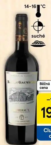 Tesco Baron Gauthier Bordeaux Rouge nabídka